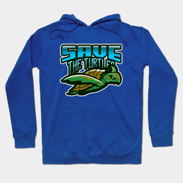 SAVE THE TURTLES Hoodie by VICTIMRED